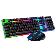 Клавиатура K518 игровая для компьютера с RGB и металлической панелью