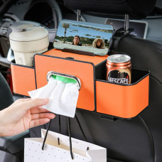 Органайзер DriveTidy для сиденья авто на подголовник с карманом для салфеток оранжевый