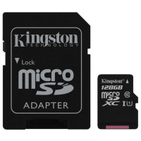 Картка MicroSD Kingston 128 ГБ Class 10 UHS-I для смартфонів, камер, планшетів та інших пристроїв