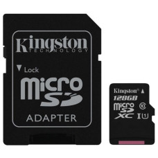 Карта MicroSD Kingston 128 ГБ Class 10 UHS-I для смартфонов, камер, планшетов и других устройств