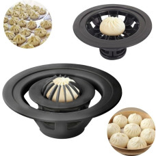 Практичный ручной аппарат Khinkali Maker для формирования хинкали, пельменей и вареников, черный