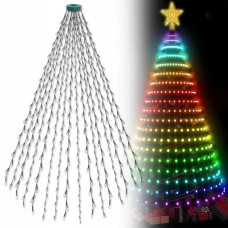 LED гирлянда 10LINE 2 м, 200 ламп, мультицветная, управление APP и USB, IP64
