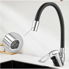 Гибкий смеситель для кухни Rubineta Flexy 33 BK черный AND HA-181