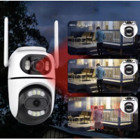 Вулична Wi-Fi камера Q2 Dual Lens з подвійним об'єктивом для цілодобового відеоспостереження