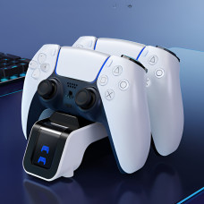 Док зарядка Aolion PS5 DualSense база для двух геймпадов белый