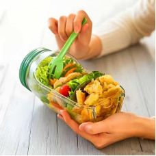 Ланч контейнер Salad Pad AND1662 300 мл салатник с отсеком для соуса