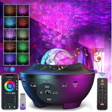 Ночник-проектор звездного неба AND 991 Galaxy Projector, LED светильник с эффектом космоса и океана, Bluetooth колонка ночник
