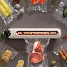 Вакуумный упаковщик LC-802 Vacuum Sealer, кухонный аппарат для вакуумной упаковки продуктов, вакууматор для хранения еды