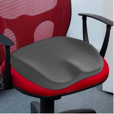 Ортопедична подушка сидіння авто офіс memory foam копчик спина протиковзна основа комфорт посадка