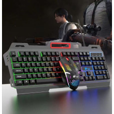Ігровий комплект T750 клавіатура та миша USB дротовий RGB-підсвітка чорний для ПК
