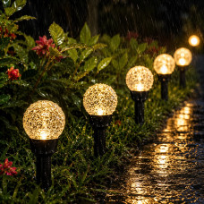 Садова гірлянда на сонячній батареї 11,73 м 100 LED кульки-бульбашки тепле біле світло для саду та тераси