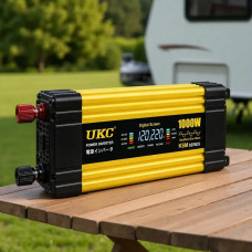 Автомобільний інвертор KSM 1000W, перетворювач напруги 12В/220В з LCD дисплеєм та двома USB портами