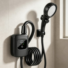 Портативний душ Electric Outdoor Shower акумулятор 2400 mAh LED-дисплей температури USB заряджання