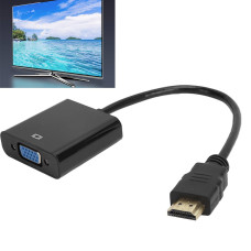 Конвертер HDMI на VGA і AV з аудіовиходом адаптер для монітора проєктора Full HD чорний
