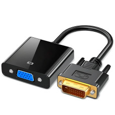 Адаптер DVI VGA Addap DVI2VGA-01 відеоконвертер для монітора та проєктора Full HD 1080p