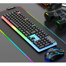 Ігровий комплект GTX350 клавіатура та миша USB дротовий RGB-підсвітка для ПК чорний