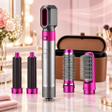 Повітряний стайлер для волосся Hair Brush 5-в-1 з насадками для сушіння, завивання та вирівнювання в коробці