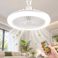 Лампа вентилятор LED підвісна 20,5 Вт з пультом керування 3 швидкості цоколь Е27
