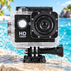Екшн камера Action Camera D600 A7 Full HD 12 Мп з дисплеєм 2 дюйми ширококутна 140° водонепроникним боксом