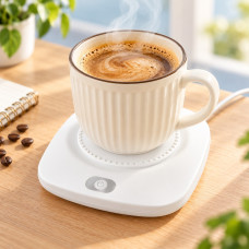 Магнітна мішалка для напоїв з підігрівом на 1 чашку Magnetic Levitation Stirrer 950 біла