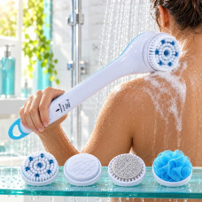 Електрична щітка для душу Spin Spa з довгою ручкою та змінними насадками