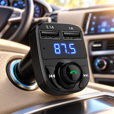 Автомобільний FM-трансмітер X8-BT з Bluetooth, гучним зв’язком і двома USB-портами