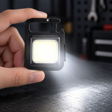 Ліхтарик-брелок акумуляторний 3в1 SH-J031-5WS з карабіном, магнітом і USB-заряджанням, 800 Лм